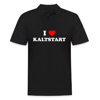 I liebe Kaltstart, Auto-Tuning, Car Performance, A - Männer Poloshirt - Schwarz - Vorne - Kai (181cm)
