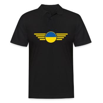 J’aime l’Ukraine, T-shirt design de style élégance - Polo Homme - noir - Devant - Kai (181cm)
