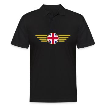 J’aime la Grande-Bretagne Royaume-Uni, T-shirt Style Design - Polo Homme - noir - Devant - Kai (181cm)