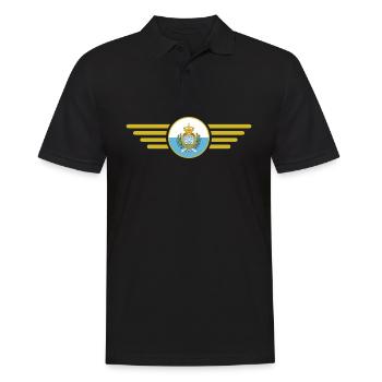 J'aime Saint-Marin, t-shirt design de style élégance - Polo Homme - noir - Devant - Kai (181cm)
