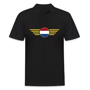 J’aime les Pays-Bas, T-shirt design de style élégance - Polo Homme - noir - Devant - Kai (181cm)