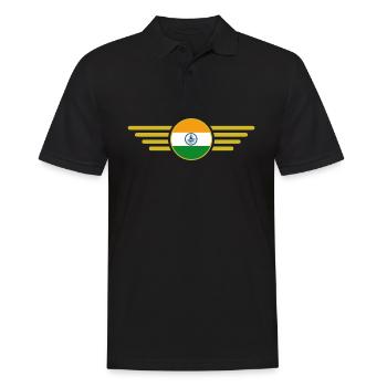 Ich liebe Indien, Stil Design T-Shirt - Männer Poloshirt - Schwarz - Vorne - Kai (181cm)