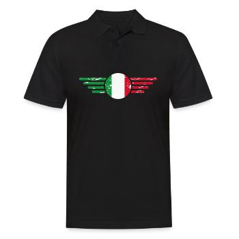 J’aime l’Italie T-shirt design de style élégance - Polo Homme - noir - Devant - Kai (181cm)