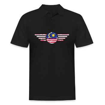J’aime la Malaisie, T-shirt design de style élégance - Polo Homme - noir - Devant - Kai (181cm)