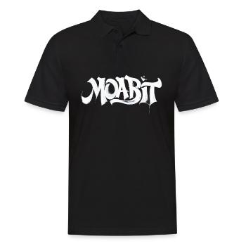 Moabit Graffiti Design - Urban Street Art Style - Men's Polo Shirt - black - Front - Kai (181cm)