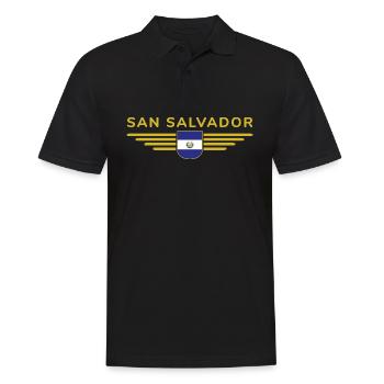 Conception du t-shirt San Salvador - Polo Homme - noir - Devant - Kai (181cm)
