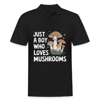 Mushroom Mushrooms Funghi Mushroom - Men's Polo Shirt - black - Front - Kai (181cm)