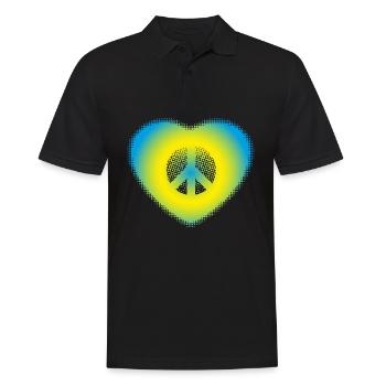 Peace (Hearts Edition) - Men's Polo Shirt - black - Front - Kai (181cm)