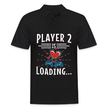 Becoming Father Player 2 Pregnant Gaming Sayings - Men's Polo Shirt - black - Front - Kai (181cm)