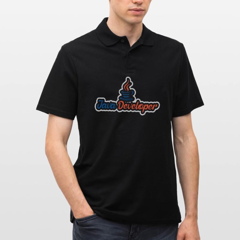Java Developer with Coffee Männer Poloshirt