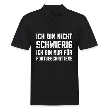I'm not difficult, I'm advanced - Men's Polo Shirt - black - Front - Kai (181cm)