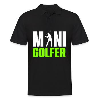 Minigolfer Golf Game Golf Sport Golfer - Männer Poloshirt - Schwarz - Vorne - Kai (181cm)