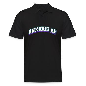 anxious af Design for a podcast lover - Men's Polo Shirt - black - Front - Kai (181cm)
