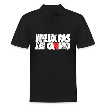 J'peux pas j'ai canard - Polo Homme - noir - Devant - Kai (181cm)