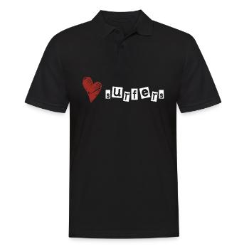 Love surfers - Männer Poloshirt - Schwarz - Vorne - Kai (181cm)