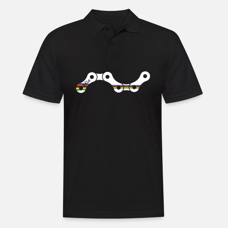 VeloWK weiß - Männer Poloshirt - Schwarz