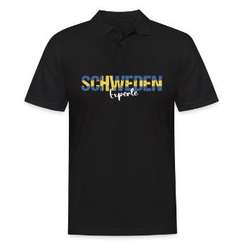 Schweden Experte Flagge Urlaub Geschenk - Männer Poloshirt - Schwarz - Vorne - Kai (181cm)