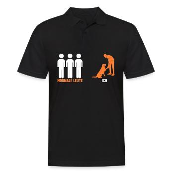 Hundetraining Hund Hundeschule Hundetrainer - Männer Poloshirt - Schwarz - Vorne - Kai (181cm)