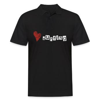 Love surfing - Männer Poloshirt - Schwarz - Vorne - Kai (181cm)