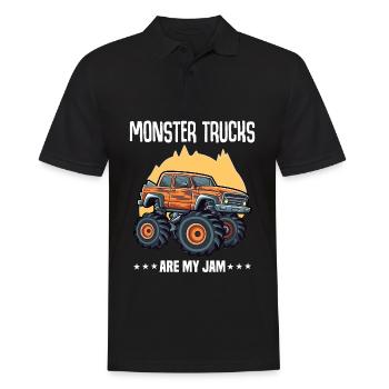 Monster Trucks Are My Jam funny Truck Cars Quotes - Men's Polo Shirt - black - Front - Kai (181cm)