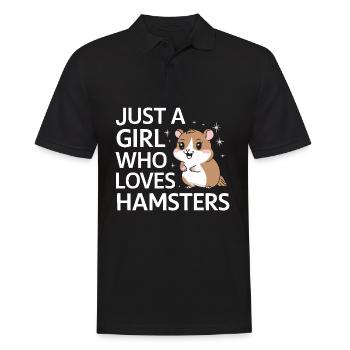 Hamster - Männer Poloshirt - Schwarz - Vorne - Kai (181cm)