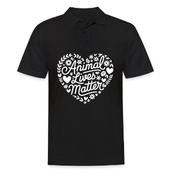 Végétarien Végétalien Végétarien Végétarien - Polo Homme - noir - Devant - Kai (181cm)