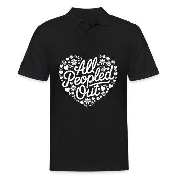 Introvertierter asozialer introvertierter - Männer Poloshirt - Schwarz - Vorne - Kai (181cm)