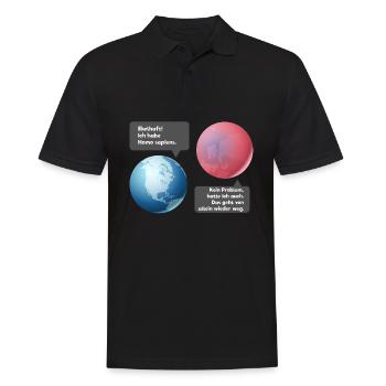 Dégoûtant - Homo sapiens! (Édition simple) - Polo Homme - noir - Devant - Kai (181cm)