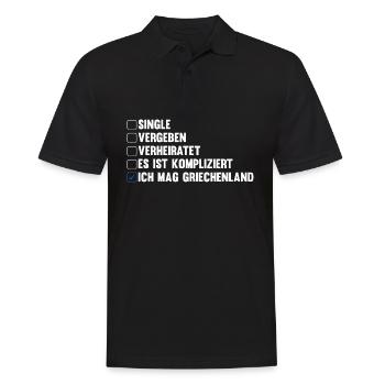 Griechen Grieche Griechenland - Männer Poloshirt - Schwarz - Vorne - Kai (181cm)