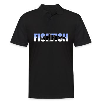 Fisch - Männer Poloshirt - Schwarz - Vorne - Kai (181cm)