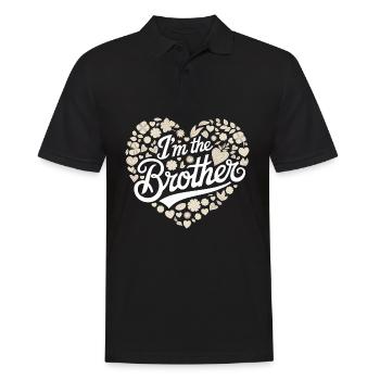 Frère Grand Frère Frère Famille - Polo Homme - noir - Devant - Kai (181cm)