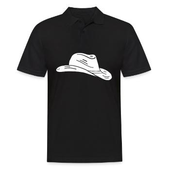 Cowboy Hut Sheriff Stern Wilder Westen Texas - Männer Poloshirt - Schwarz - Vorne - Kai (181cm)
