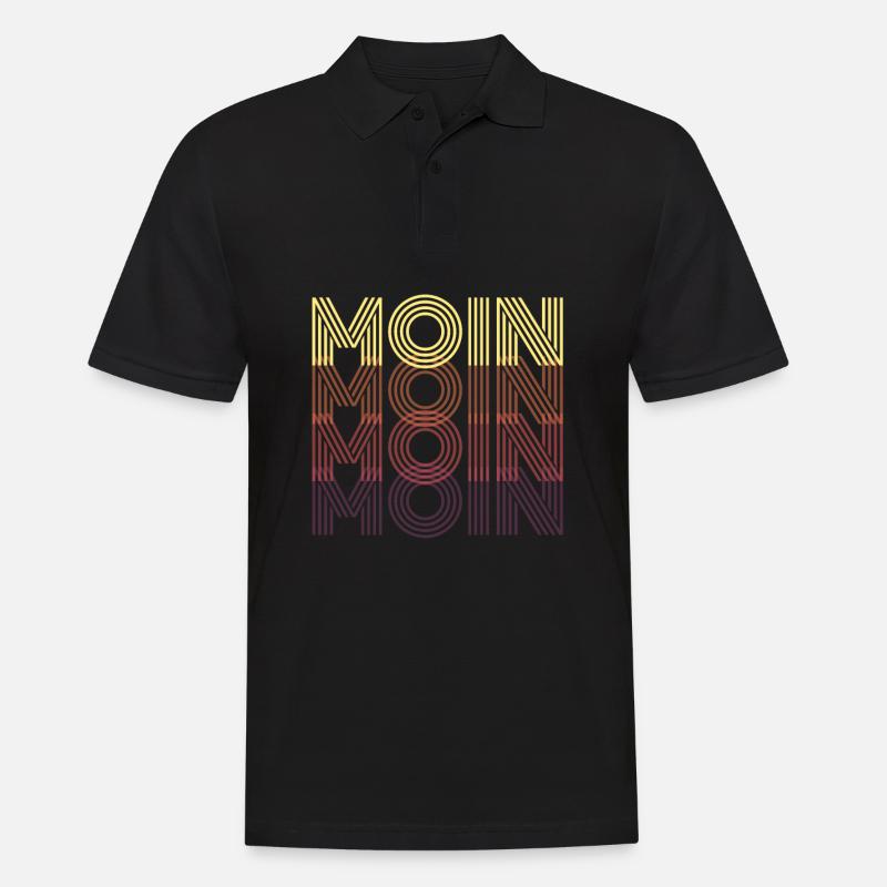 Moin Moin - Männer Poloshirt - Schwarz