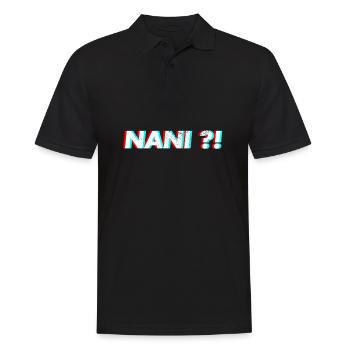Nani Shirt Anime Meme - Männer Poloshirt - Schwarz - Vorne - Kai (181cm)