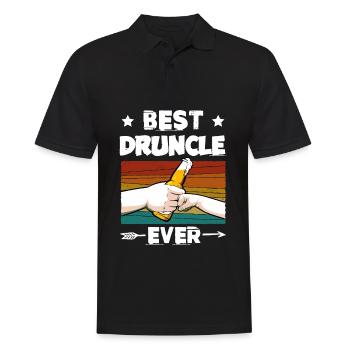 Best Druncle Ever Bier Säufer Onkel Geschenk - Männer Poloshirt - Schwarz - Vorne - Kai (181cm)