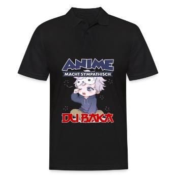 Anime Macht Sympathisch Du Baka Anime Merch - Männer Poloshirt - Schwarz - Vorne - Kai (181cm)
