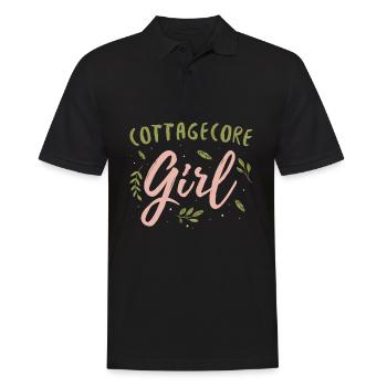 Cottagecore Esthétique Cottagecore Girl Goblincore - Polo Homme - noir - Devant - Kai (181cm)