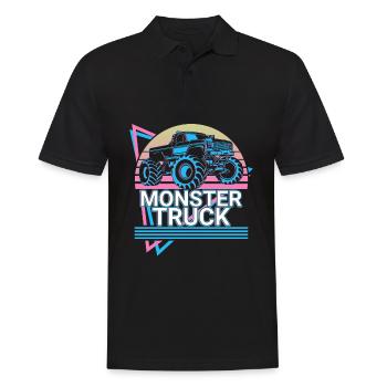 Monstertruck Retro Cadeau - Polo Homme - noir - Devant - Kai (181cm)