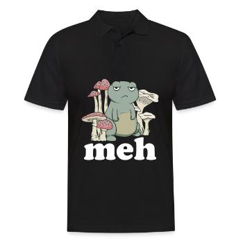 Funny Frog Meh Gift - Men's Polo Shirt - black - Front - Kai (181cm)