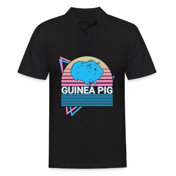 Cochon d’Inde Rétro - Polo Homme - noir - Devant - Kai (181cm)