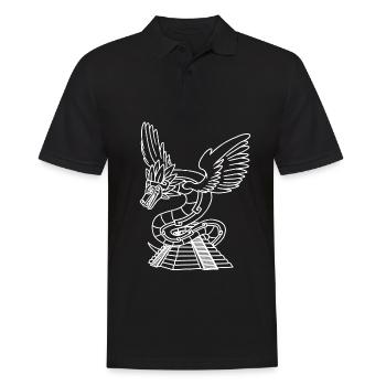 Quetzalcoatl Aztec Serpent Mayan Temple Inca - Men's Polo Shirt - black - Front - Kai (181cm)