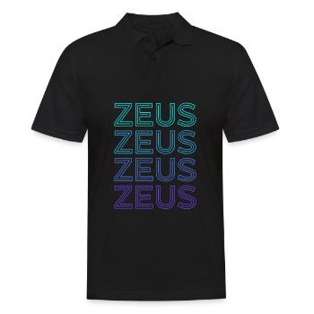 Zeus Gott Donner Antike griechische Mythologie Ret - Männer Poloshirt - Schwarz - Vorne - Kai (181cm)