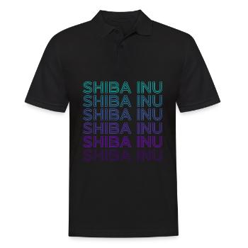 Shiba Inu Rétro - Polo Homme - noir - Devant - Kai (181cm)