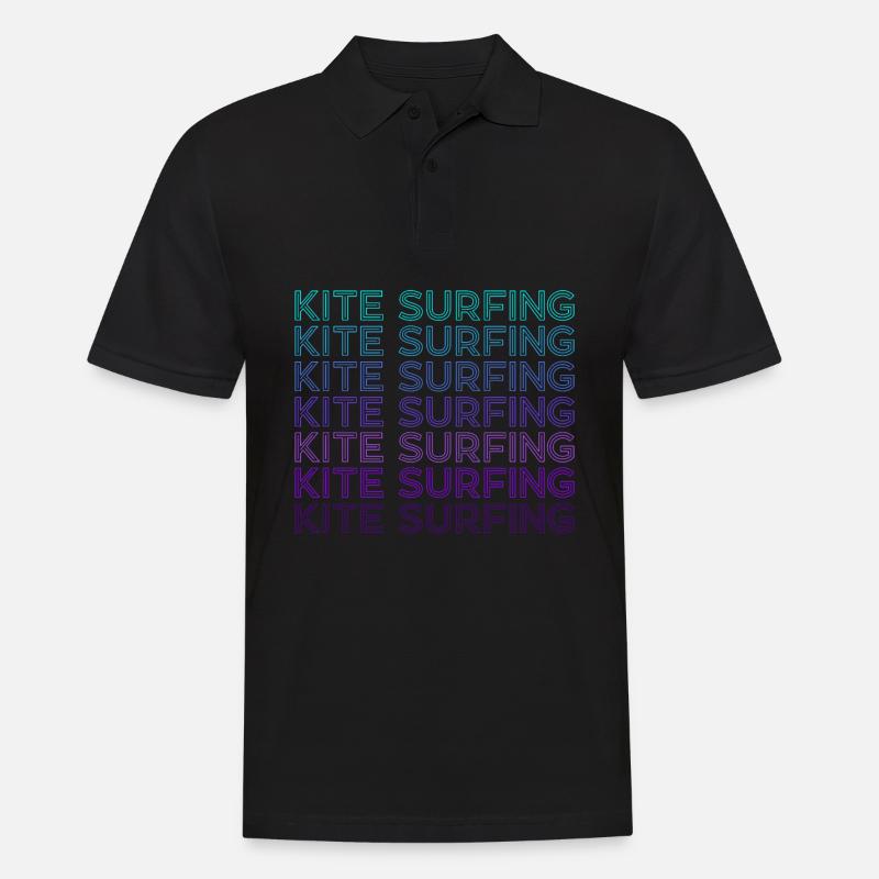 Kitesurfen Retro - Männer Poloshirt - Schwarz