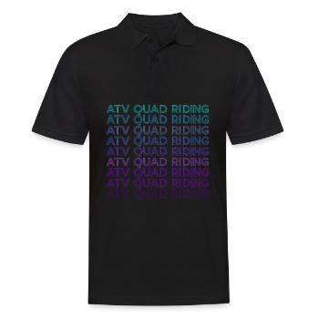 ATV Quad Riding Quad Biker Four Wheeler Retro - Men's Polo Shirt - black - Front - Kai (181cm)