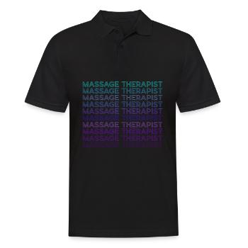 Massage Therapist Retro - Men's Polo Shirt - black - Front - Kai (181cm)