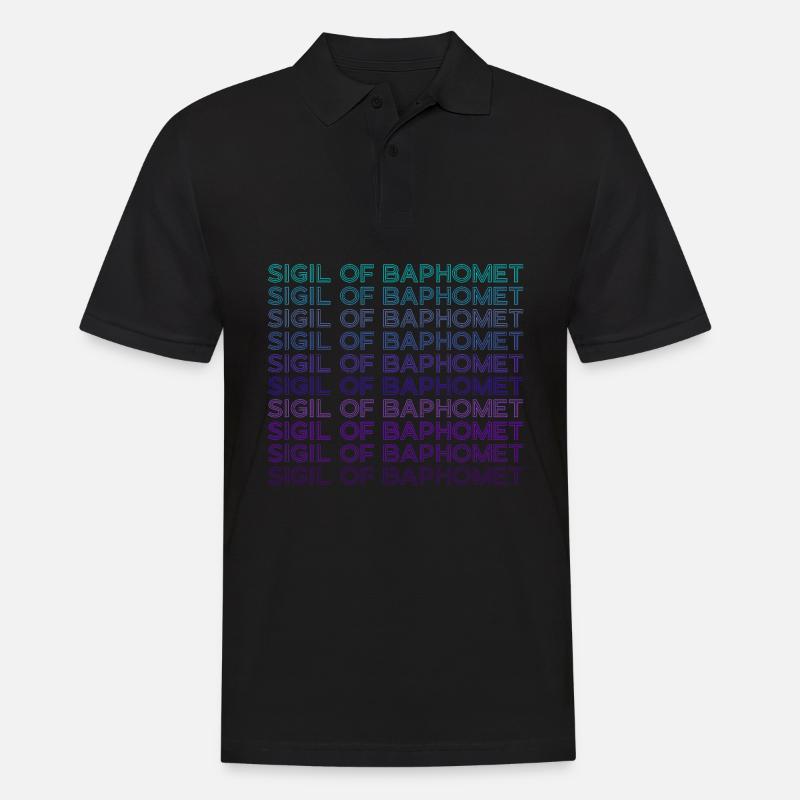 Siegel des Baphomet Retro - Männer Poloshirt - Schwarz