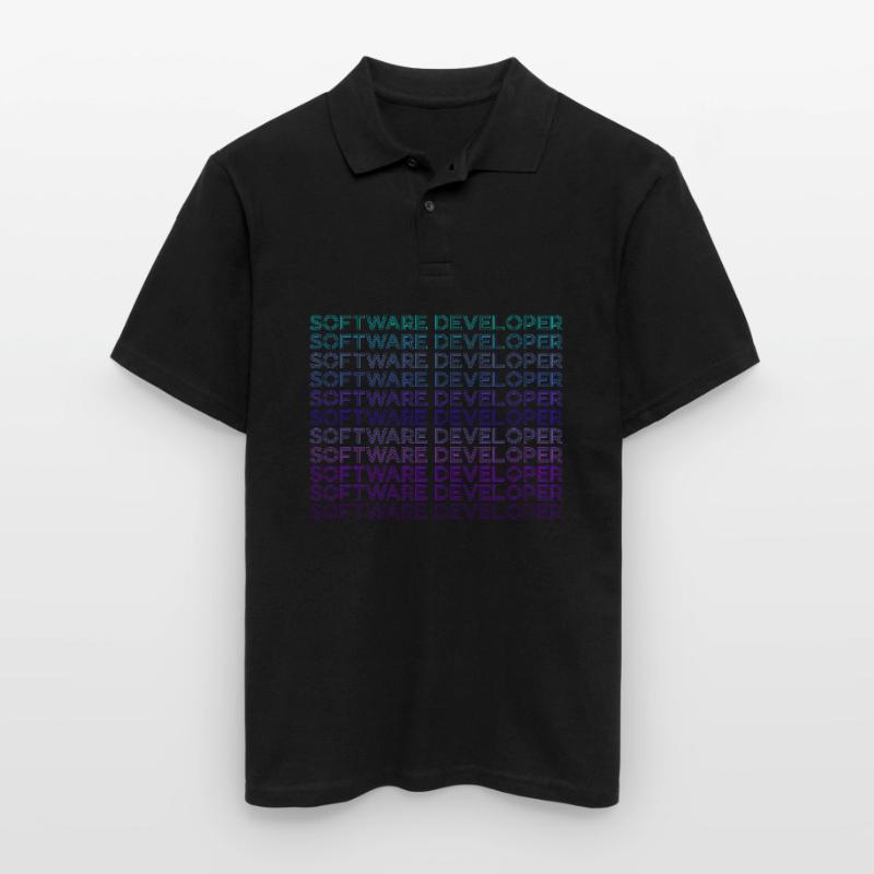 Software Developer Computer Programmer Retro Men's Polo Shirt