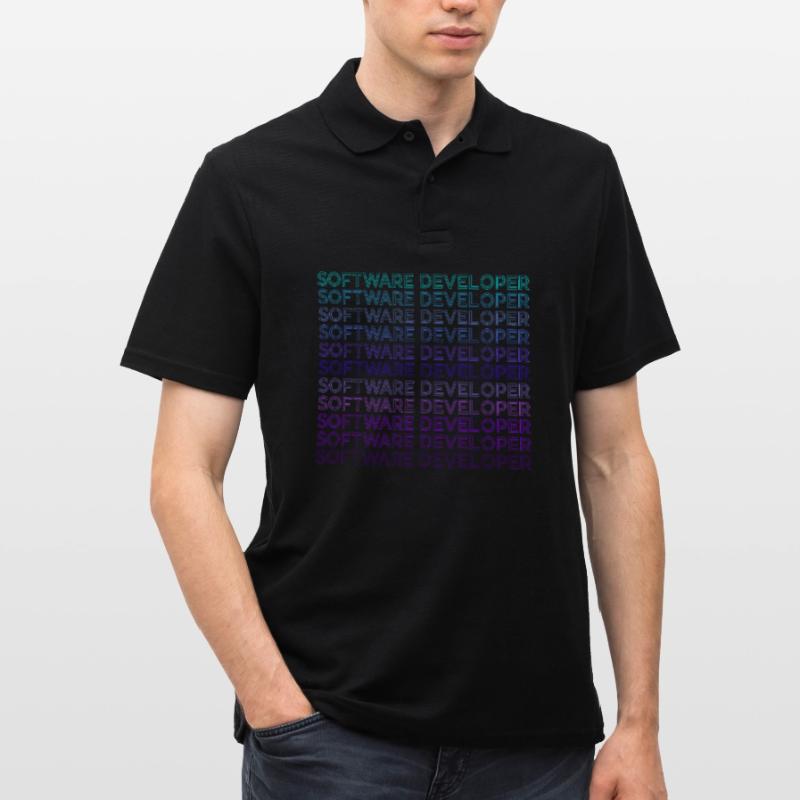 Software Developer Computer Programmer Retro Men's Polo Shirt
