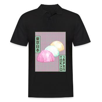 Mochi Tokyo Japon Esthétique Japonaise Affiche Gesch - Polo Homme - noir - Devant - Kai (181cm)